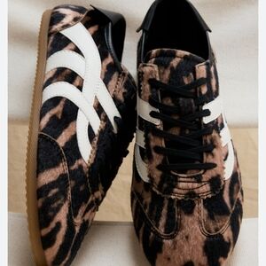 H&M Leopard Print Sneakers with White Accents